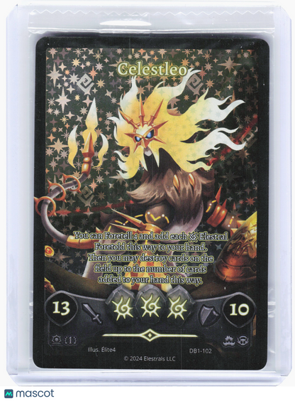 2024 Elestrals—Celestleo #DB1-102 Daybreak—Holo 1st Ed. (Box Topper) [Sealed]
