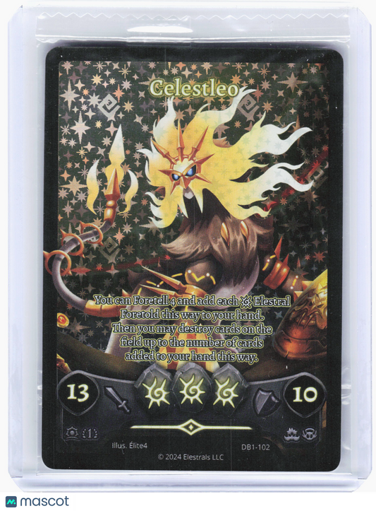 2024 Elestrals—Celestleo #DB1-102 Daybreak—Holo 1st Ed. (Box Topper) [Sealed]