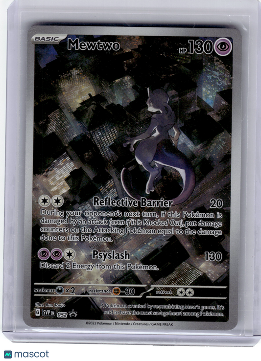 2023 Pokemon—Mewtwo #52 Scarlet & Violet—Black Star Promo Holo Near Mint