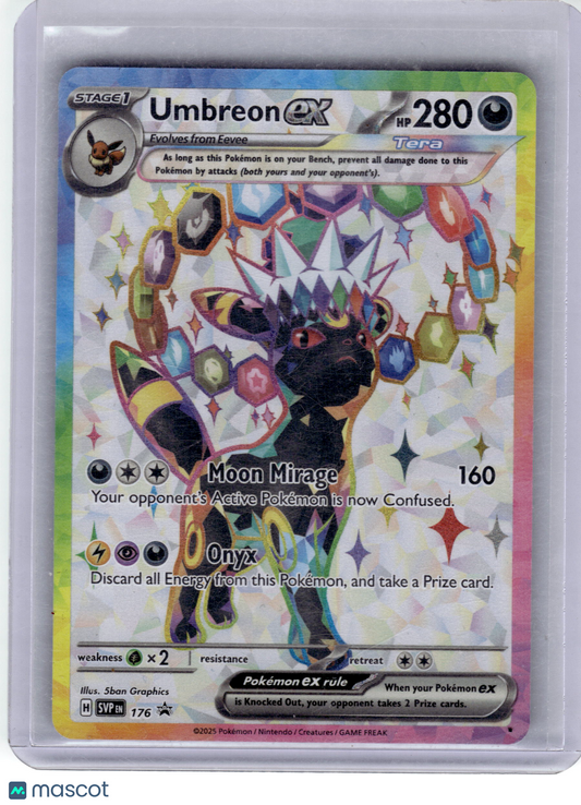 2025 Pokemon—Umbreon EX #176 Scarlet & Violet—Black Star Promo Holo Near Mint