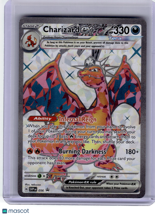 2023 Pokemon—Charizard EX #056 Scarlet & Violet—Black Star Promo Holo Damage