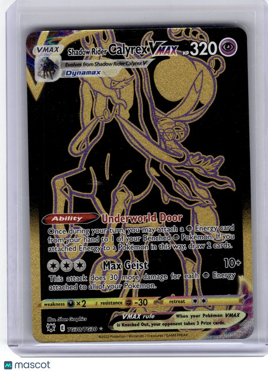 2022 PKMN—Shadow Rider Calyrex VMAX TG30 Astral Radiance Trainer Gallery—Gold