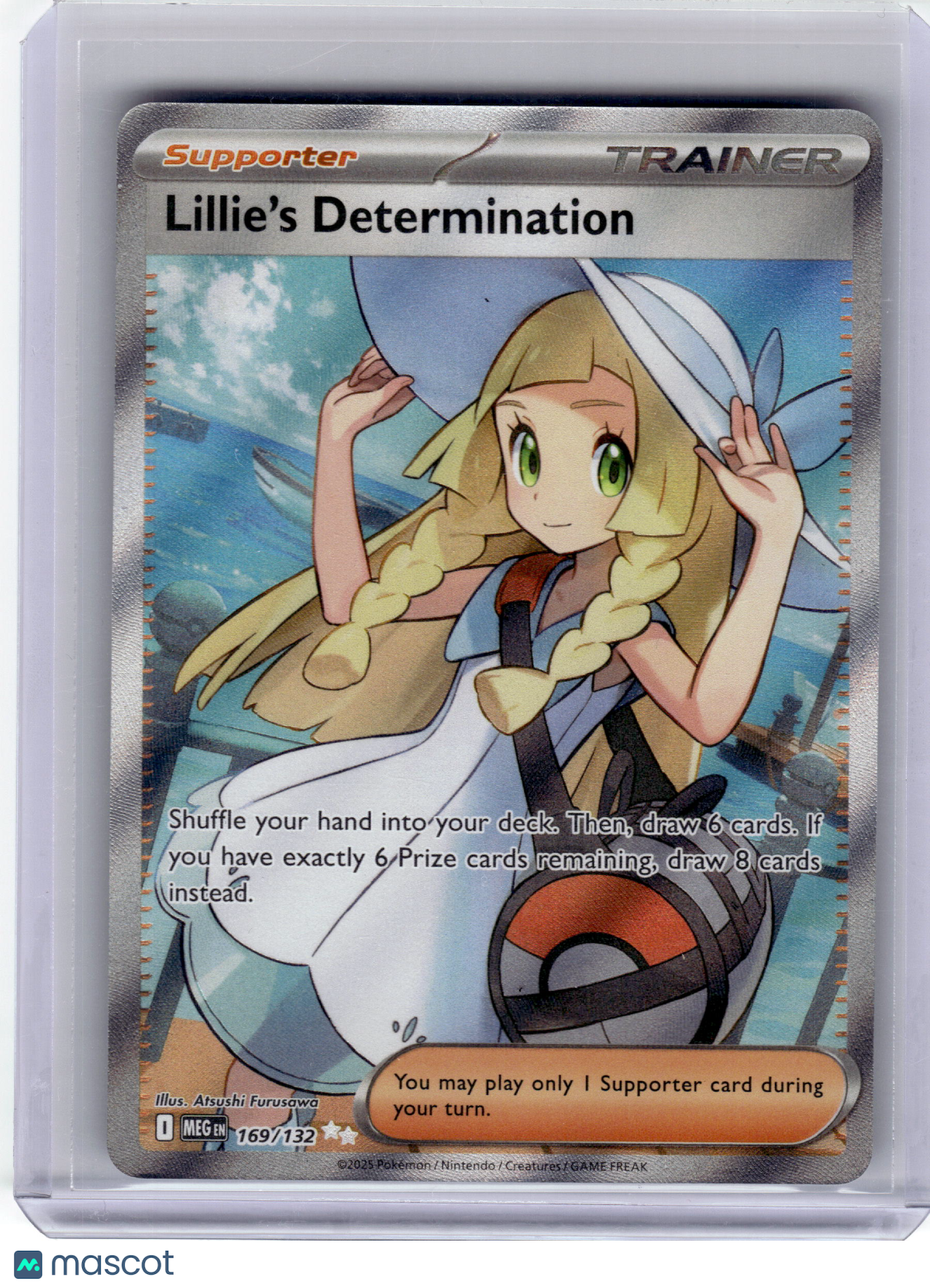 2025 Pokemon—Lillie's Determination #169 Mega Evolution—Ultra Rara Holo NM