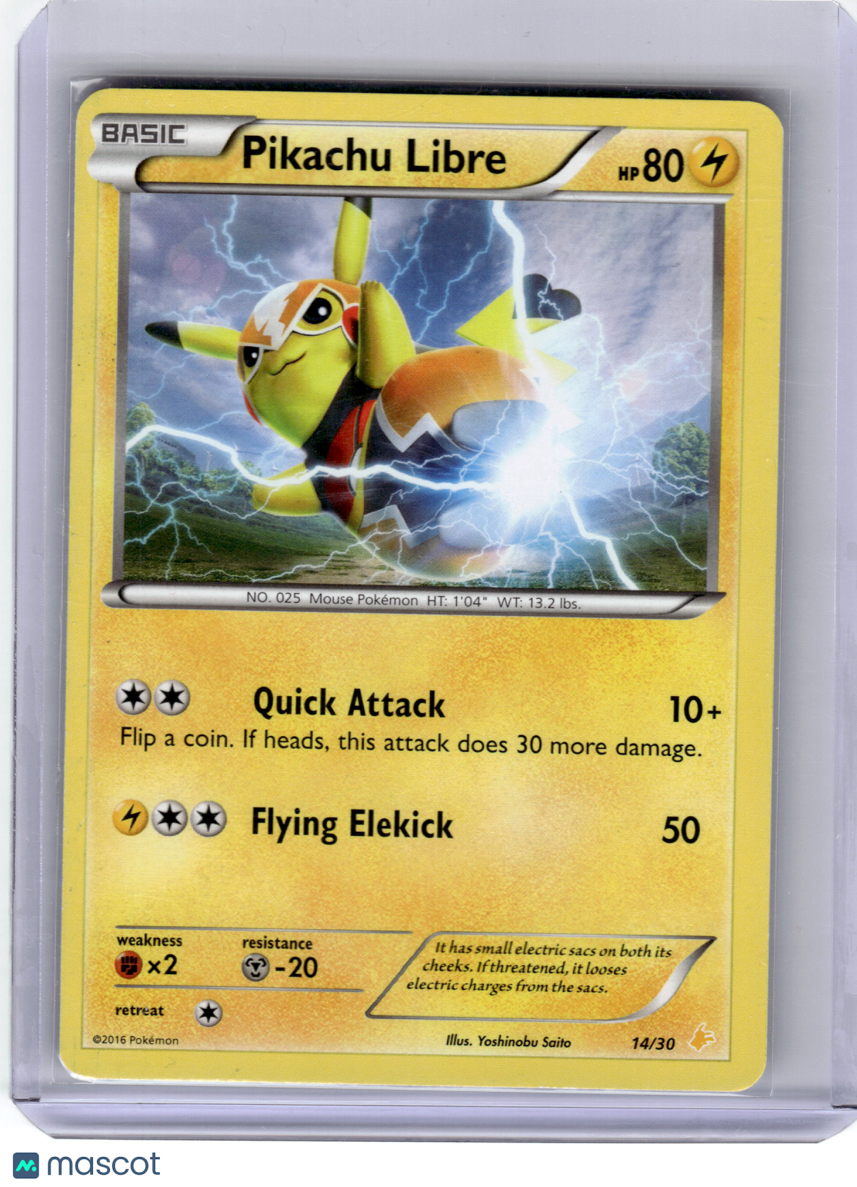 2016 Pokemon—Pikachu Libre #14 XY Trainer Kit: Pikachu Libre & Suicune—Common MP
