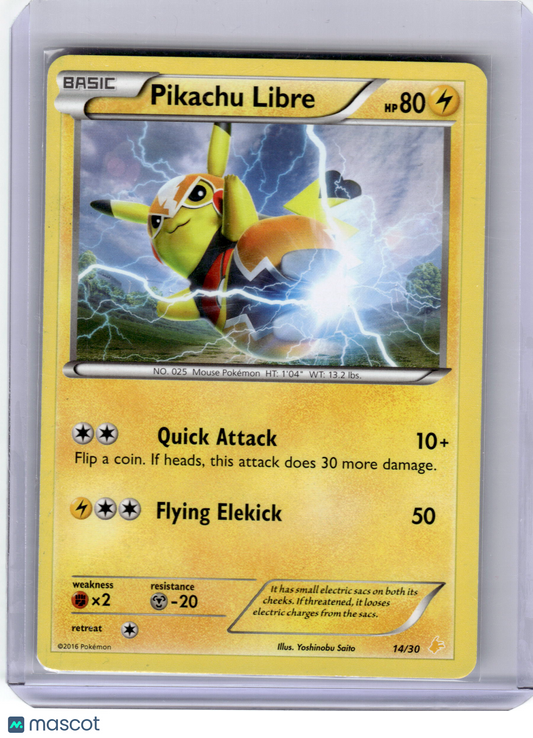 2016 Pokemon—Pikachu Libre #14 XY Trainer Kit: Pikachu Libre & Suicune—Common MP