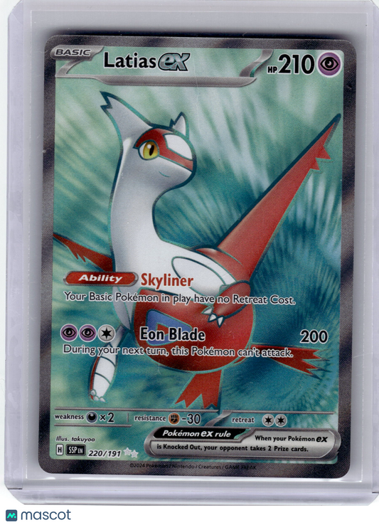 2024 Pokemon—Latias EX #220 Surging Sparks—Ultra Rare Holo Near Mint