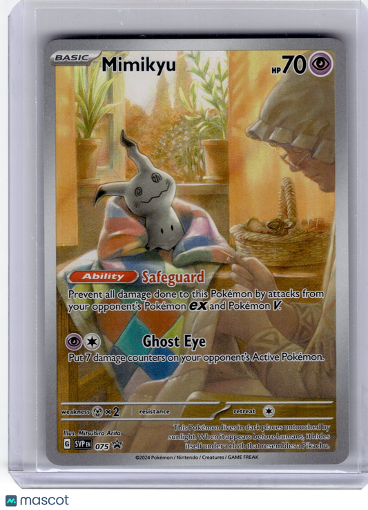 2024 Pokemon—Mimikyu #75 Scarlet & Violet—Black Star Promo Holo Near Mint