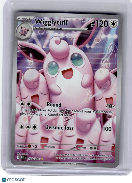 2025 Pokemon—Wigglytuff #105 Phantasmal Flames—Illustration Rare Near Mint