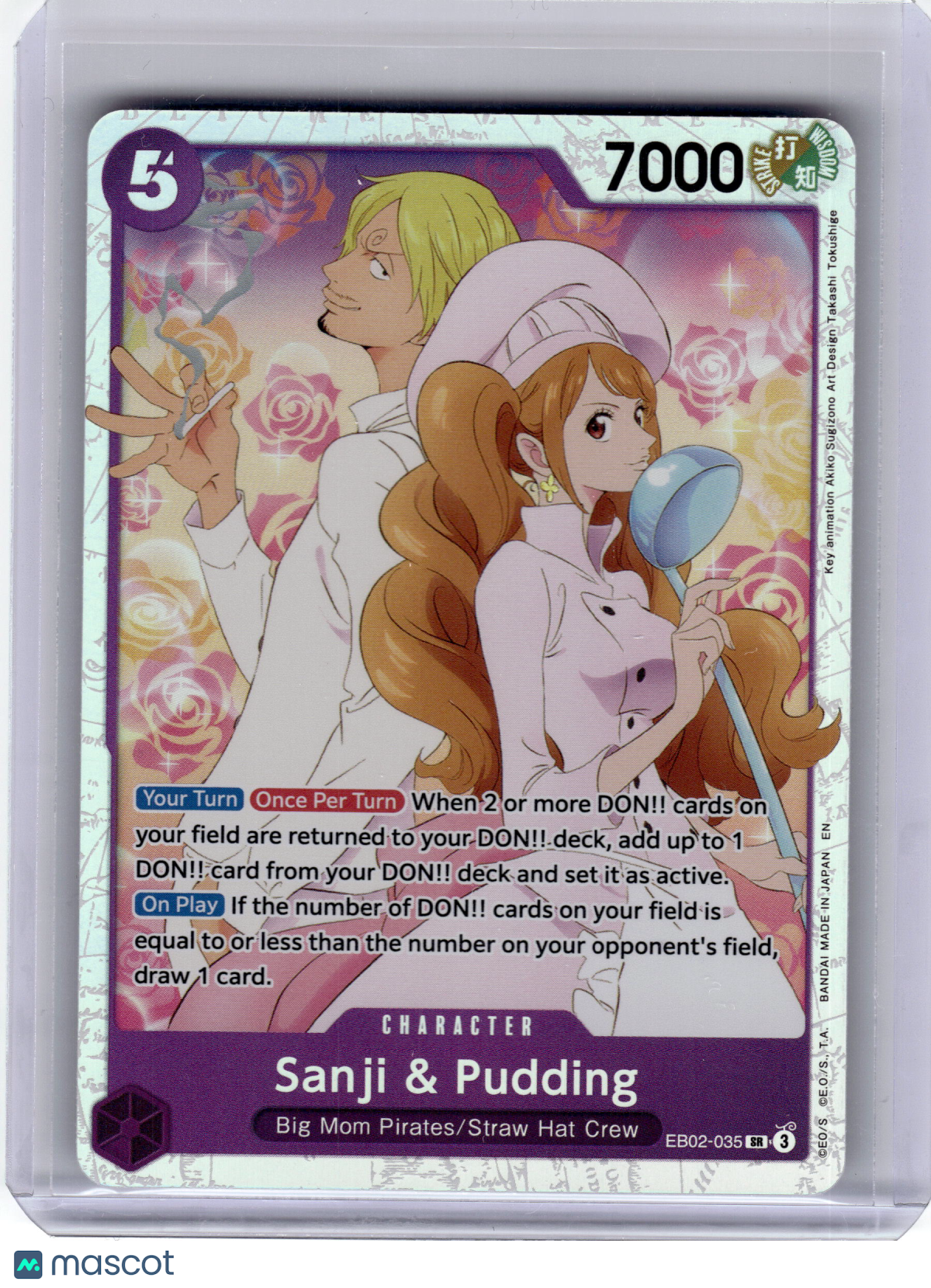 2025 One Piece—Sanji & Pudding #EB02-035 Anime 25th Collection—Super Rare Foil