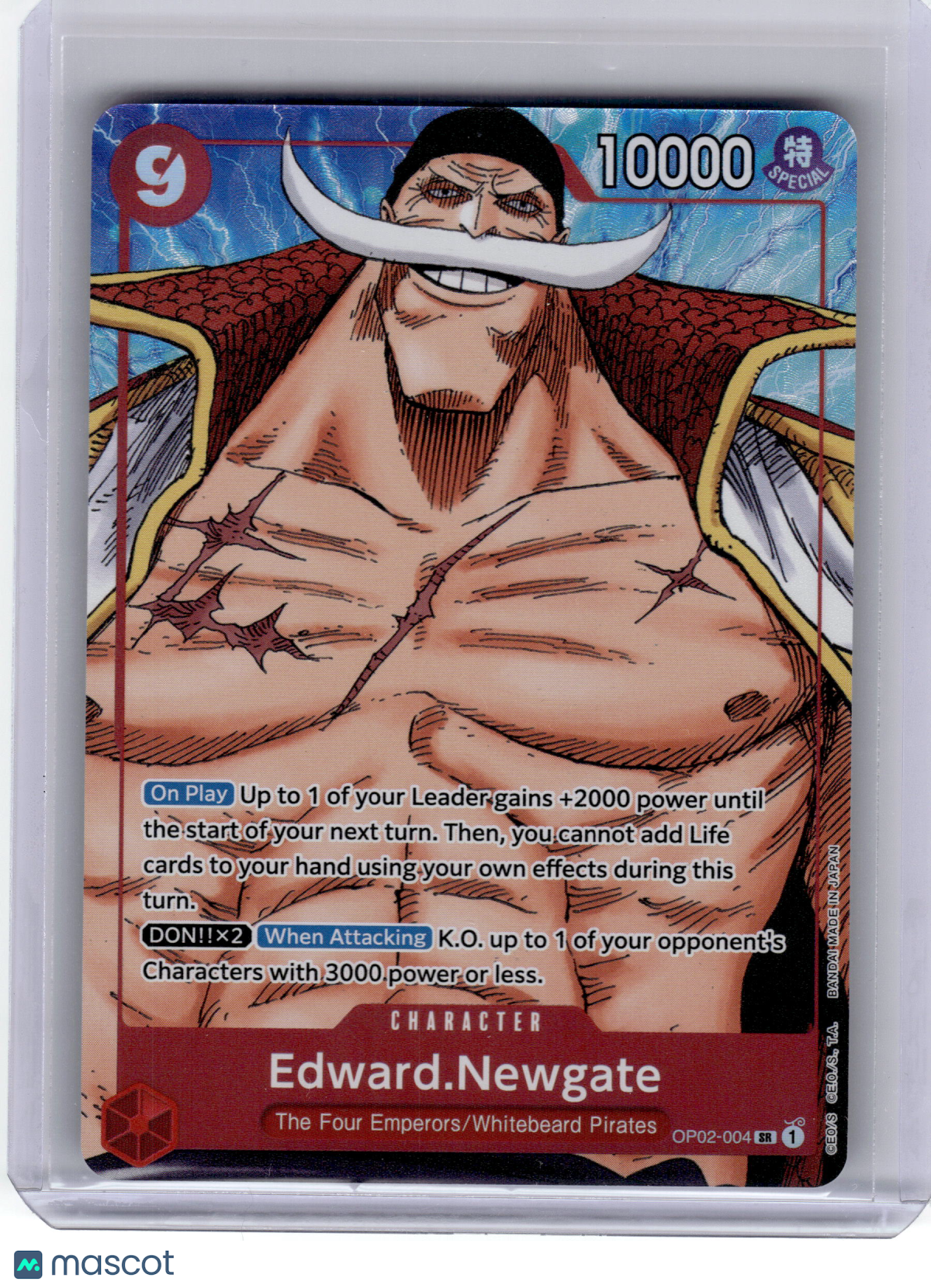 2023 One Piece—Edward.Newgate #OP02-004 Paramount War—Super Rare Foil Alt Art