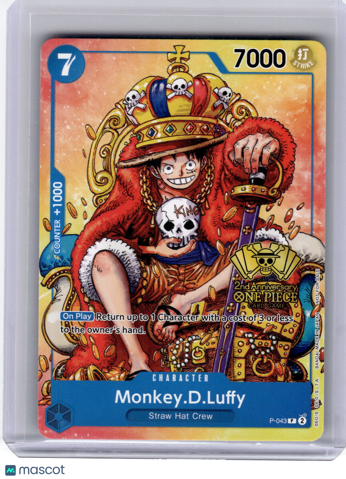 2024 One Piece—Monkey.D.Luffy #P-043 Convention Promo—Promo Non-Foil