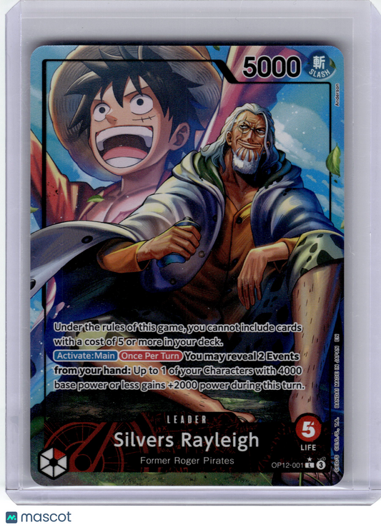 2025 One Piece—Silvers Rayleigh #OP12-001 Legacy of the Master—Leader Alt Art
