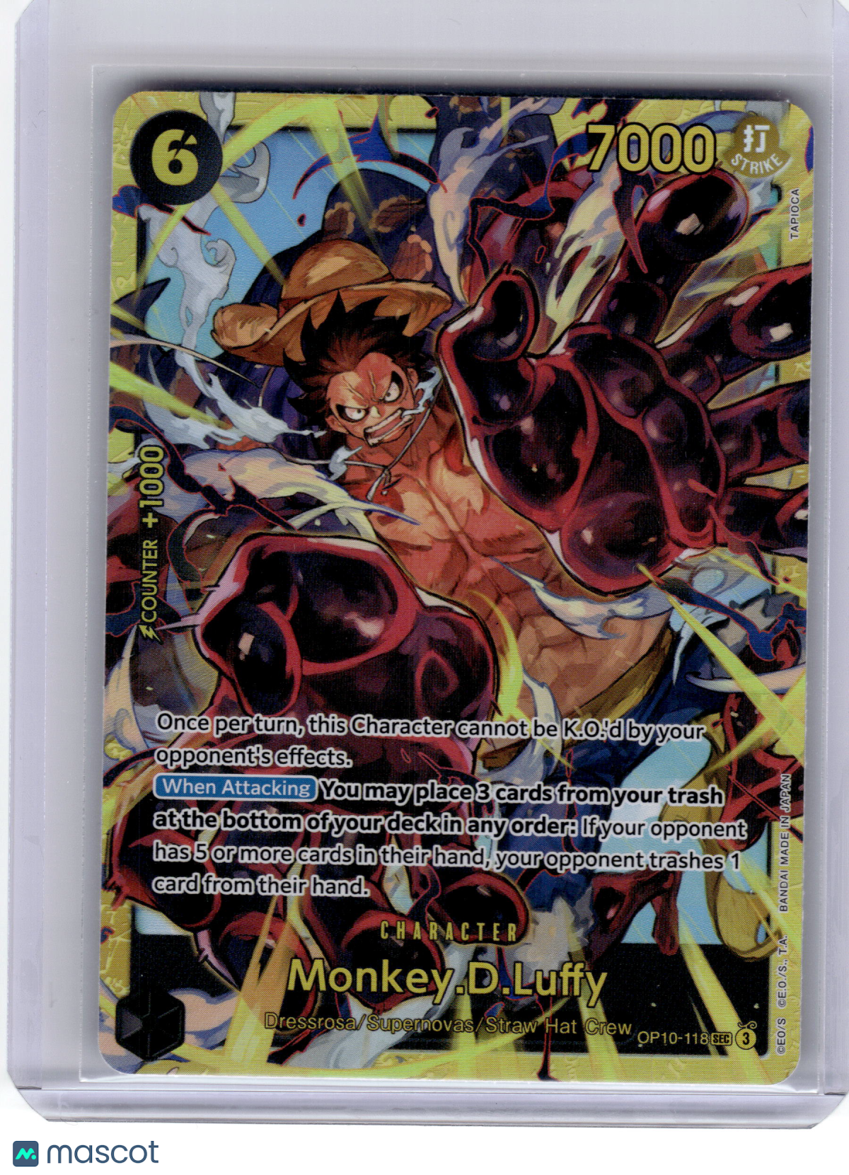 2025 One Piece—Monkey.D.Luffy #OP10-118 Royal Blood—Secret Rare Foil