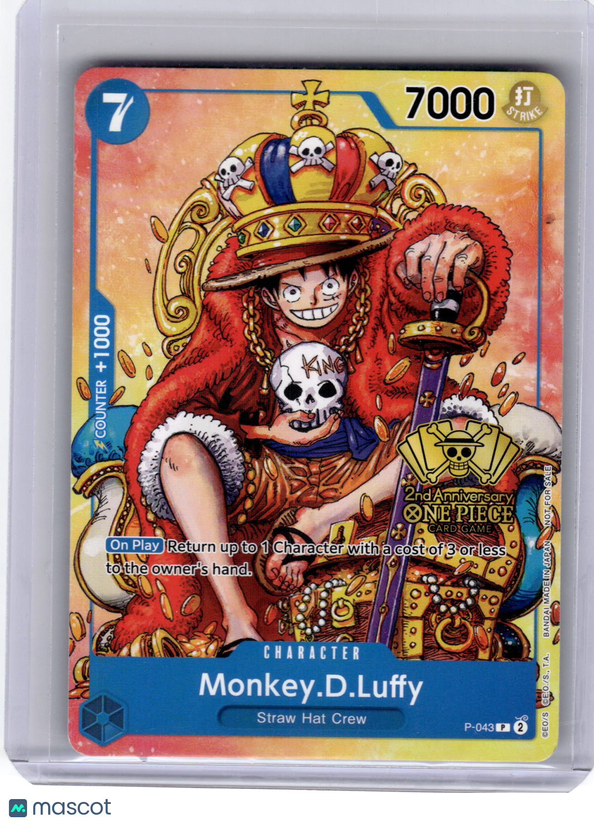 2024 One Piece Card Game—Monkey.D.Luffy #P-043 Convention Promo—Promo Non-Foil