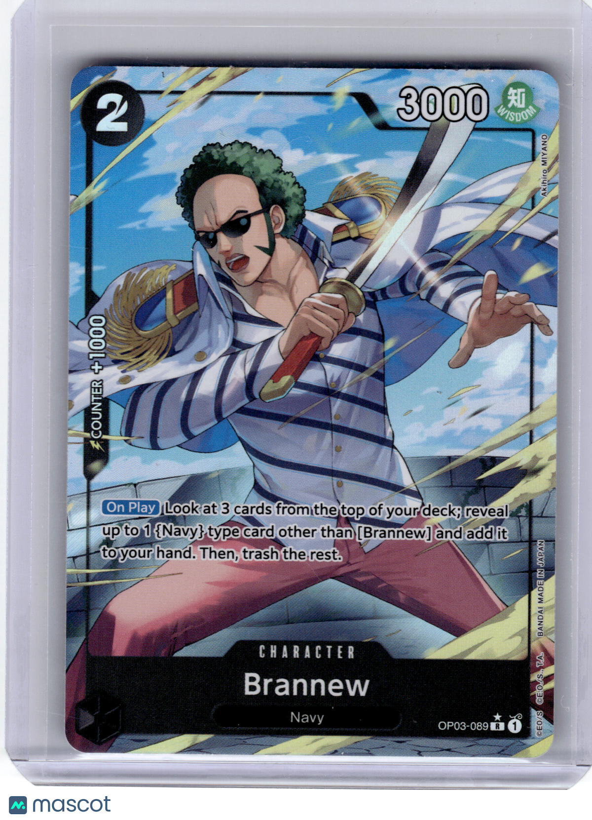 2023 One Piece—Brannew #OP03-089 The Best Vol. 1 (Premium)—Rare Foil Alt Art