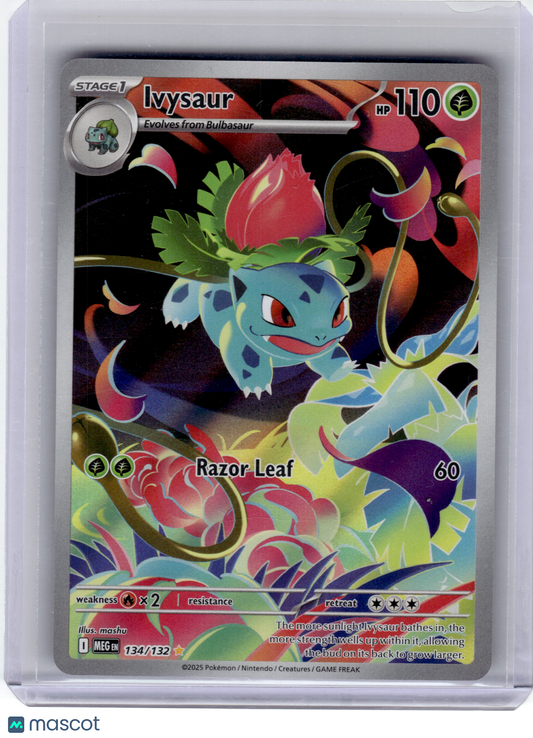 2025 Pokemon—Ivysaur #134 Mega Evolution—Illustration Rare Holo
