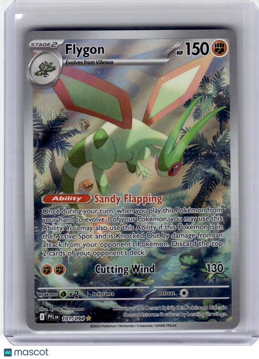 2025 Pokemon—Flygon #101 Phantasmal Flames—Illustration Rare Holo