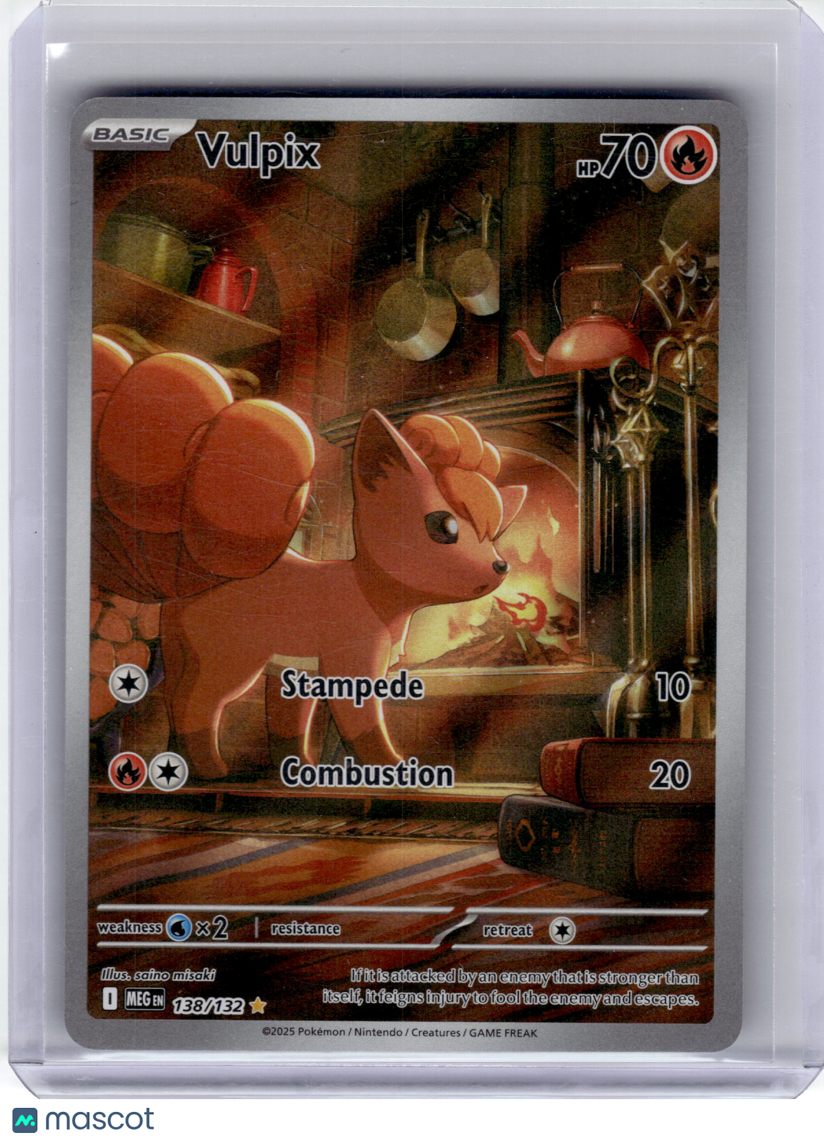 2025 Pokemon—Vulpix #138 Mega Evolution—Illustration Rare Holo