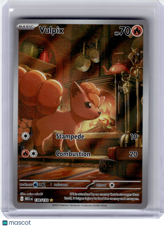2025 Pokemon—Vulpix #138 Mega Evolution—Illustration Rare Holo