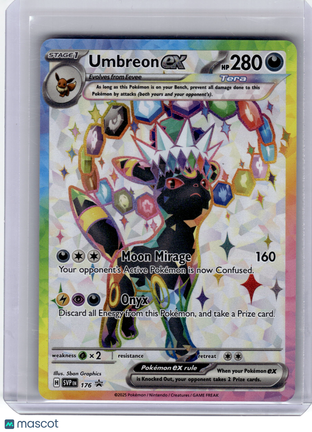 2025 Pokemon—Umbreon EX #176 Scarlet & Violet—Black Star Promo Holo