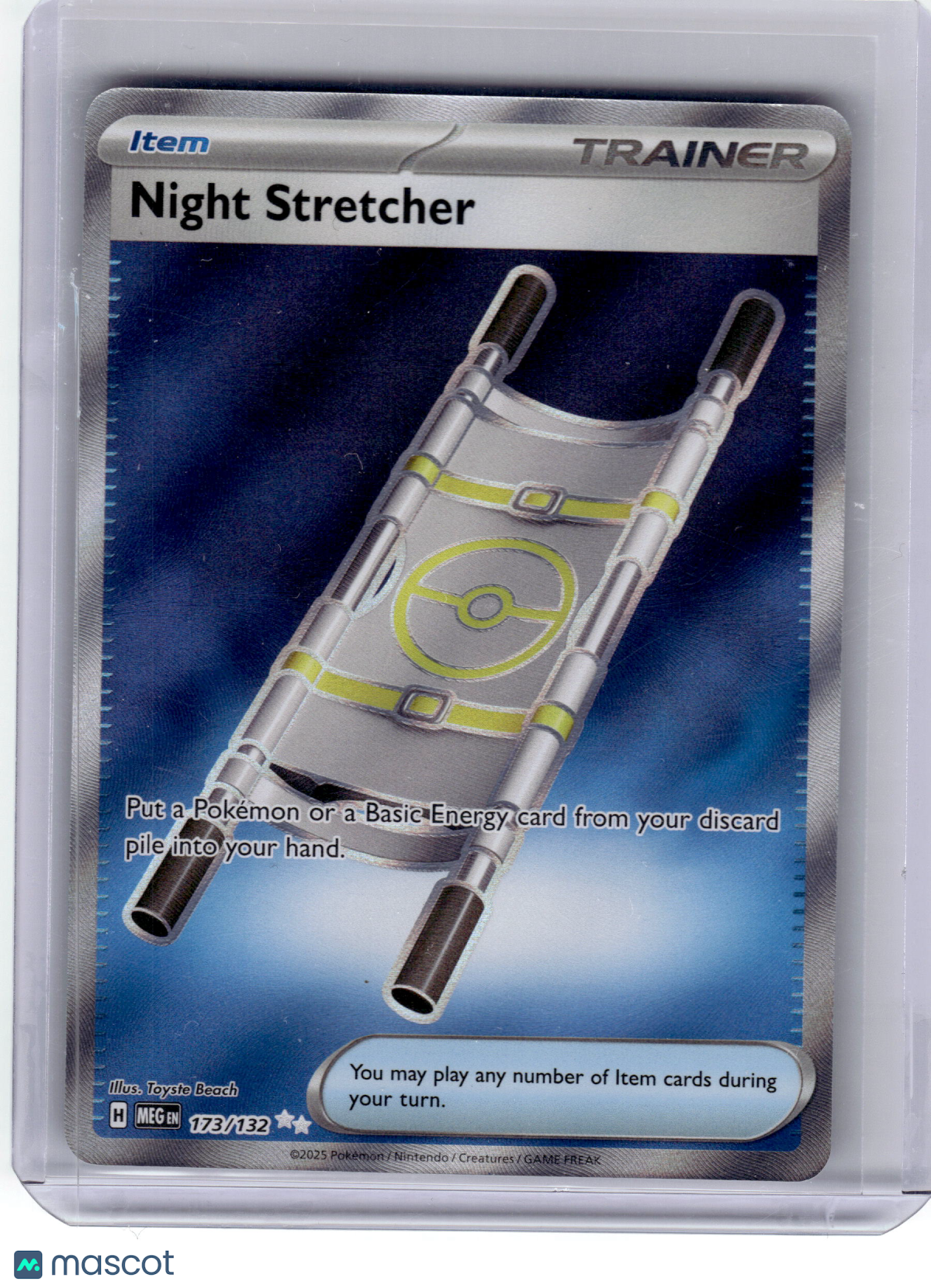 2025 Pokemon—Night Stretcher #173 Mega Evolution—Ultra Rare Holo