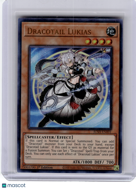 2025 YuGiOh! TCG—Dracotail Lukias #JUSH-EN001 Justice Hunters—UR Foil 1st Ed.