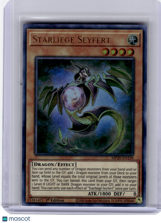 2020 Yu-Gi-Oh! TCG—Starliege Seyfert #MP20-EN158 Tin of Lost Memories—UR 1st Ed