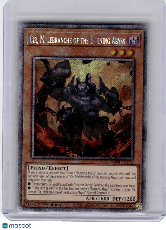 2025 Yu-Gi-Oh! Trading Card Game—Malebranche of the Burning Abyss Cir #RA04-EN235 Quarter Century Stampede— 1st Edition