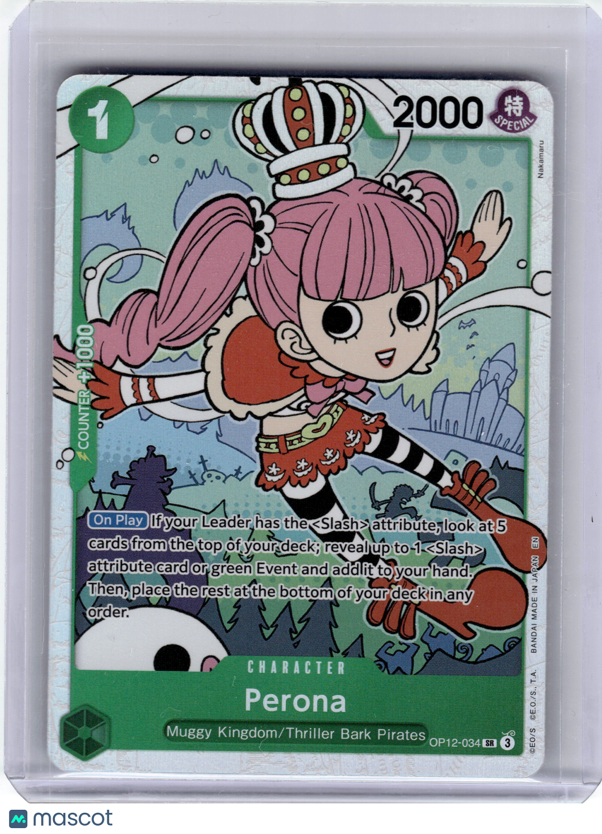 2025 One Piece Card Game—Perona #OP12-034 Legacy of the Master—Secret Rare Holo