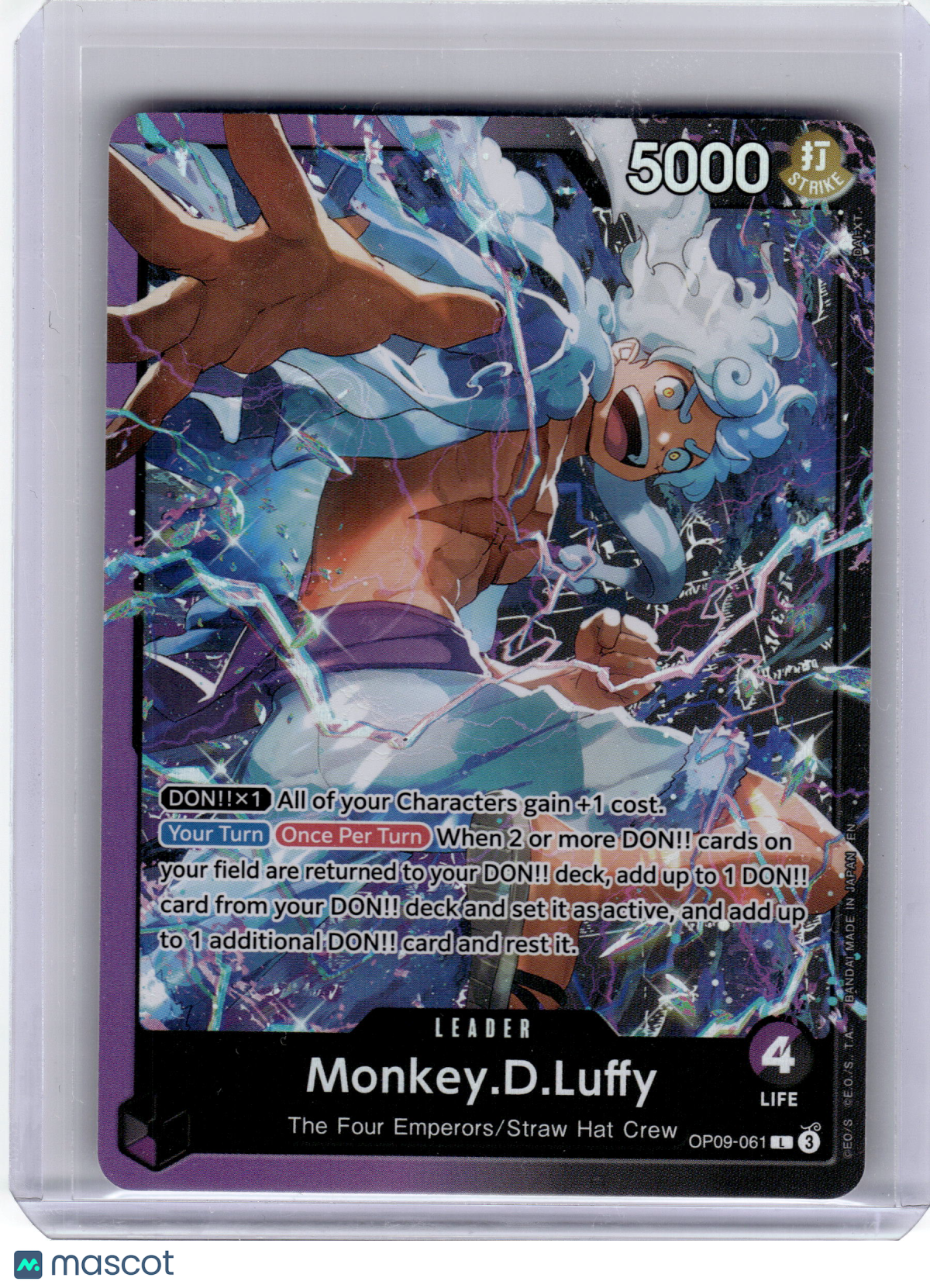 2024 One Piece CCG—Monkey D. Luffy #OP09-061 Purple Black ST. 26—Leader Holo