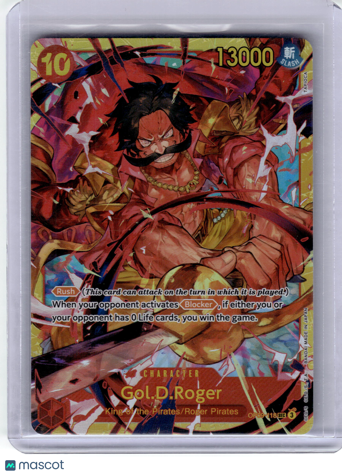2024 One Piece CCG—Gol D. Roger #OP09-118 Emperors in the New World—SEC Foil