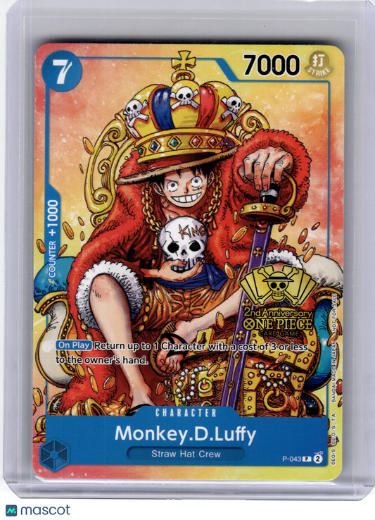 2024 One Piece Card Game—Monkey D. Luffy #P-043 Convention Promo—Promo Non Holo
