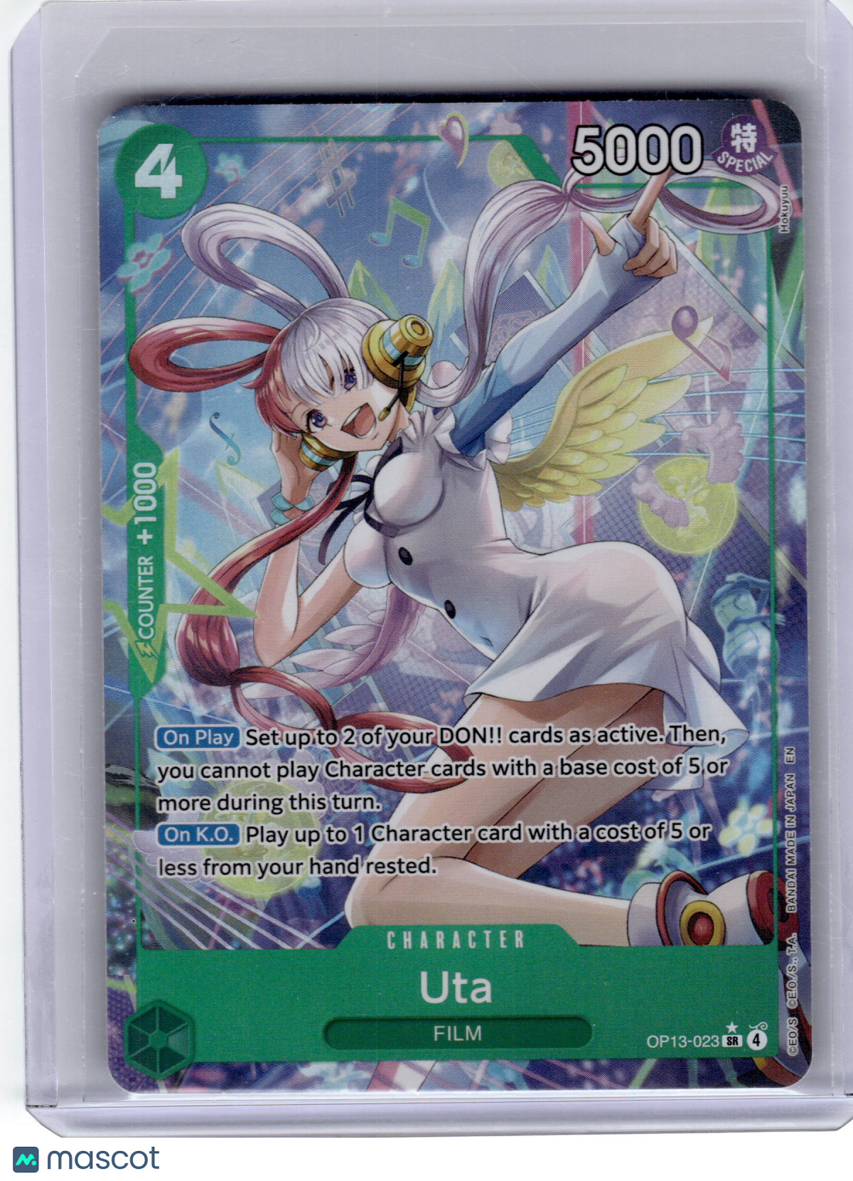 2025 One Piece—Uta #OP13-023 Carrying On His Will— Super Rare Alt Art