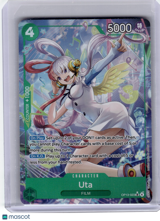 2025 One Piece—Uta #OP13-023 Carrying On His Will— Super Rare Alt Art