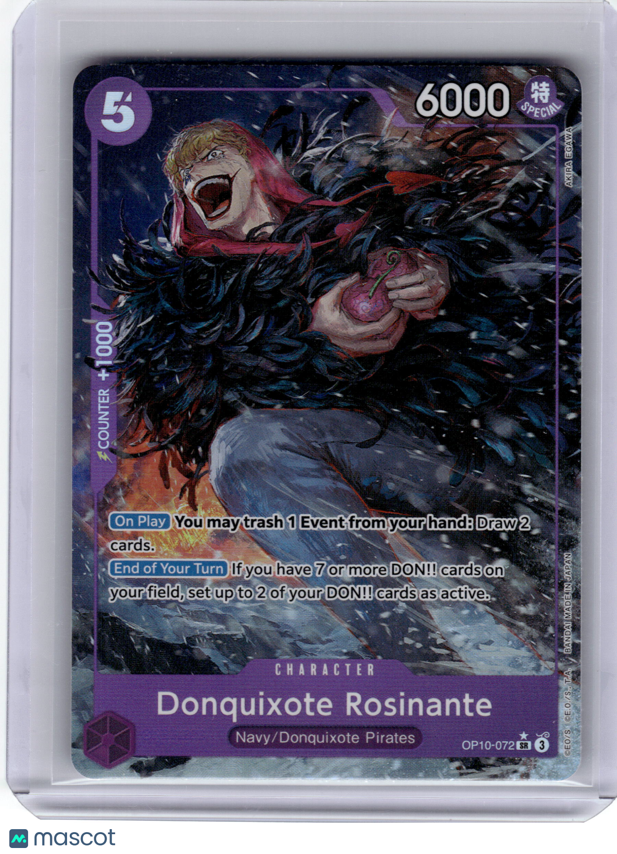 2025 One Piece—Donquixote Rosinante #OP10-072 Royal Blood—Super Rare Alt Art