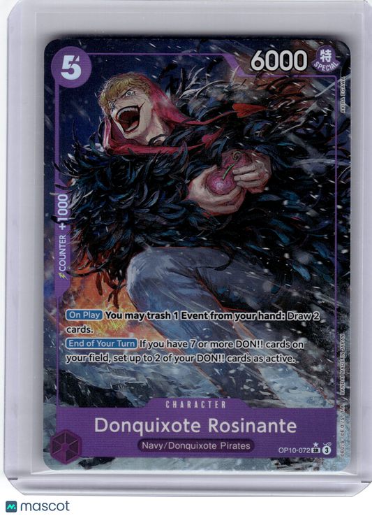 2025 One Piece—Donquixote Rosinante #OP10-072 Royal Blood—Super Rare Alt Art