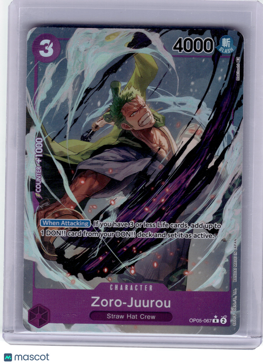 2023 One Piece—Zoro-Juurou #OP05-067 Awakening of the New Era—Rare Foil Alt Art