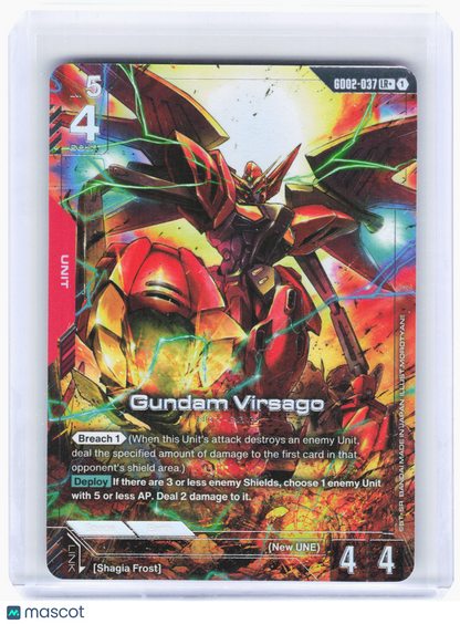 2025 Gundam Card Game—Gundam Virsago #GD02-037 Dual Impact—Legend Rare+ Holo
