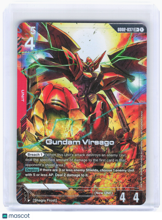 2025 Gundam Card Game—Gundam Virsago #GD02-037 Dual Impact—Legend Rare+ Holo