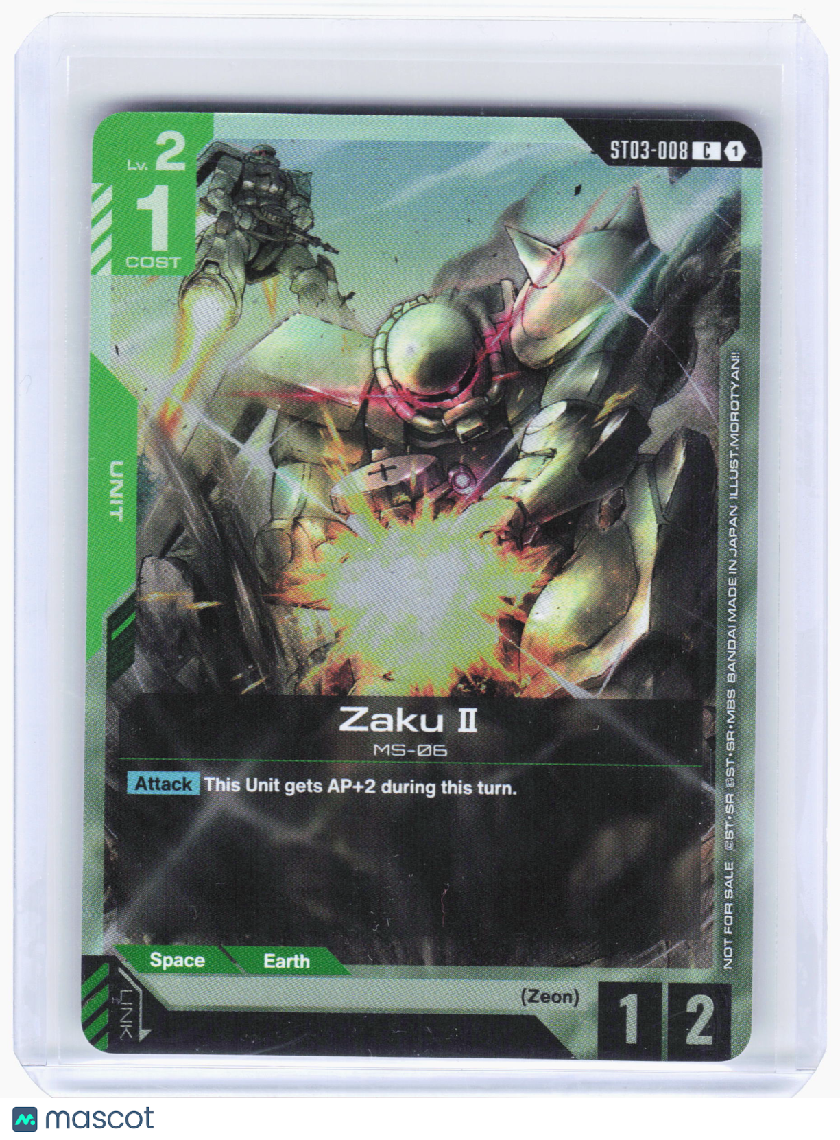 2025 Gundam Card Game—Zaku II #ST03-008 Starter Deck 03: Zeon's Rush—Common Foil