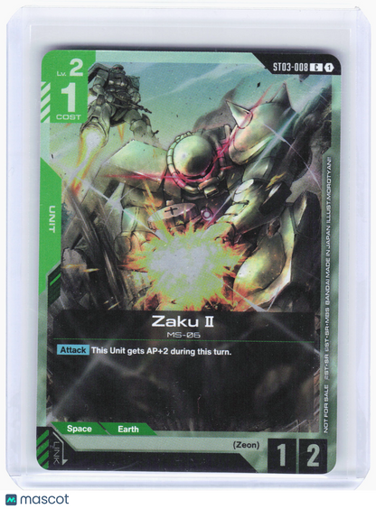2025 Gundam Card Game—Zaku II #ST03-008 Starter Deck 03: Zeon's Rush—Common Foil
