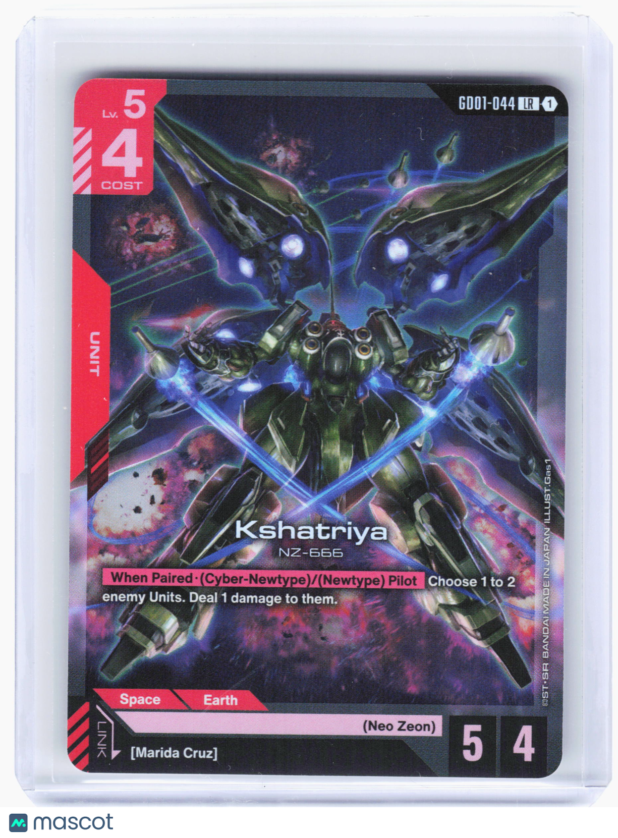 2025 Gundam Card Game—Kshatriya #GD01-044 Newtype Rising (GD01)—Legend Rare Holo
