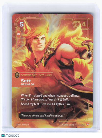 2025 Riftbound TCG—Sett - Brawler #164/298 Origins (OGN)—Epic Foil