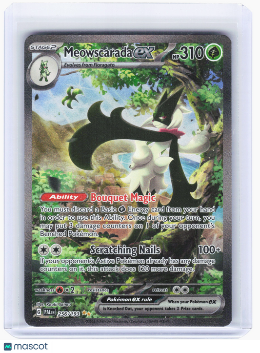 2023 Pokemon—Meowscarada ex #256 Paldea Evolved—Special Illustration Rare Holo