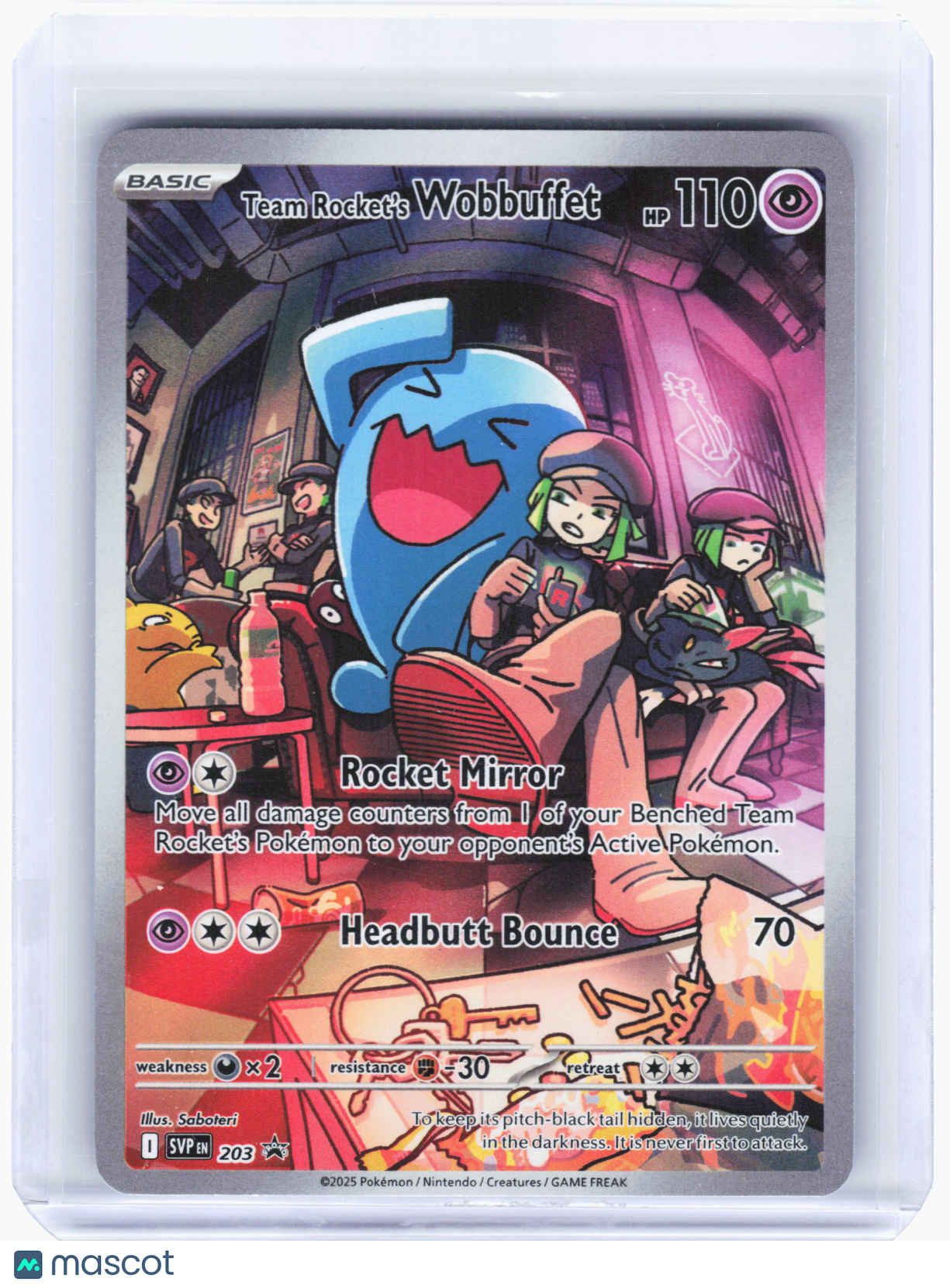 2025 Pokemon—Team Rocket's Wobbuffet #203 Scarlet & Violet Promos—Foil