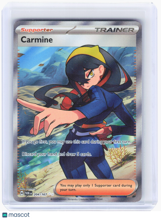 2024 Pokemon—Carmine #204/167 Twilight Masquerade—Ultra Rare Holo