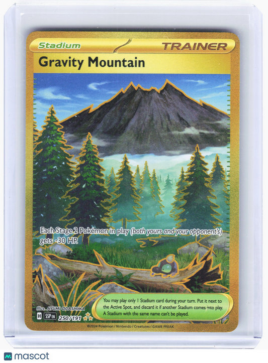 2024 Pokemon—Gravity Mountain #250/191 Surging Sparks—Hyper Rare Holo