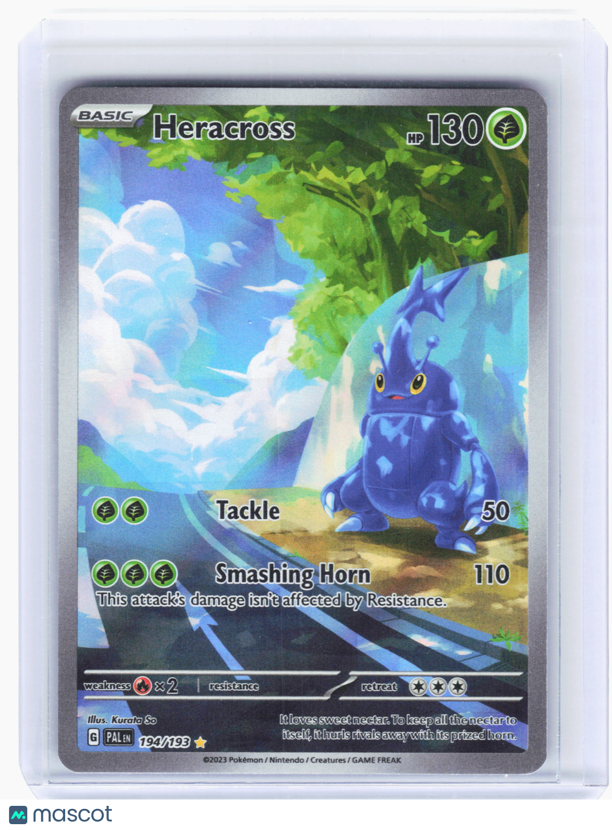 2023 Pokemon—Heracross #194/193 Paldea Evolved—IR Foil [Lightly Played]