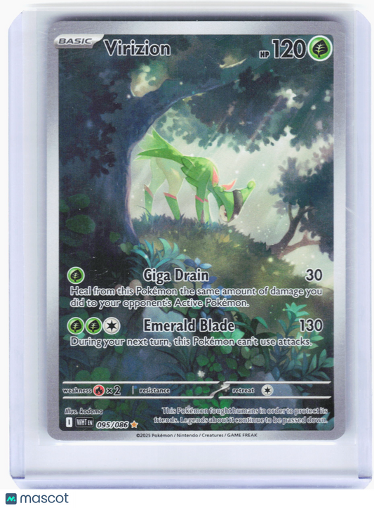 2025 Pokemon—Virizion #095/086 White Flare—Illustration Rare Foil