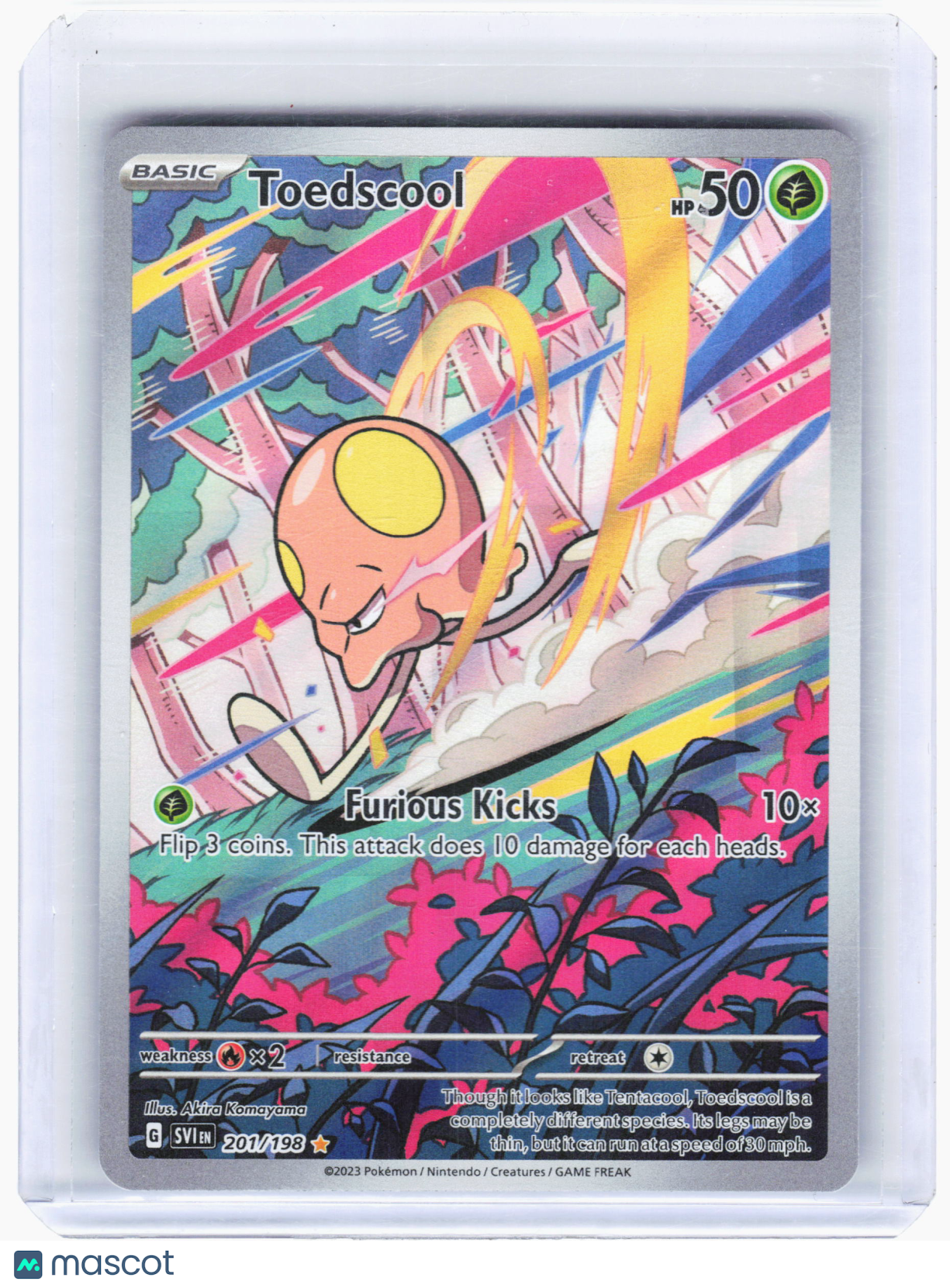 2023 Pokemon—Toedscool #201/198 Scarlet & Violet Base Set—Illustration Rare Foil